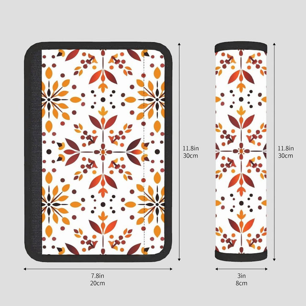 Seat Belt Shoulder Pad Cushion, Soft Strap Cover for Car, Leaf Pattern Polka Dots, Comfort & Neck Protection