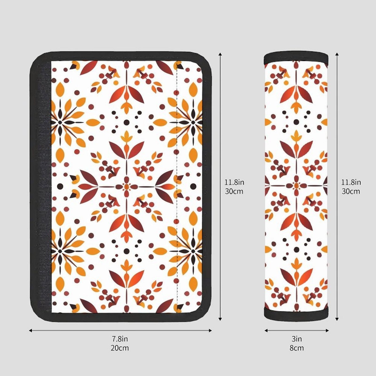 Seat Belt Shoulder Pad Cushion, Soft Strap Cover for Car, Leaf Pattern Polka Dots, Comfort & Neck Protection