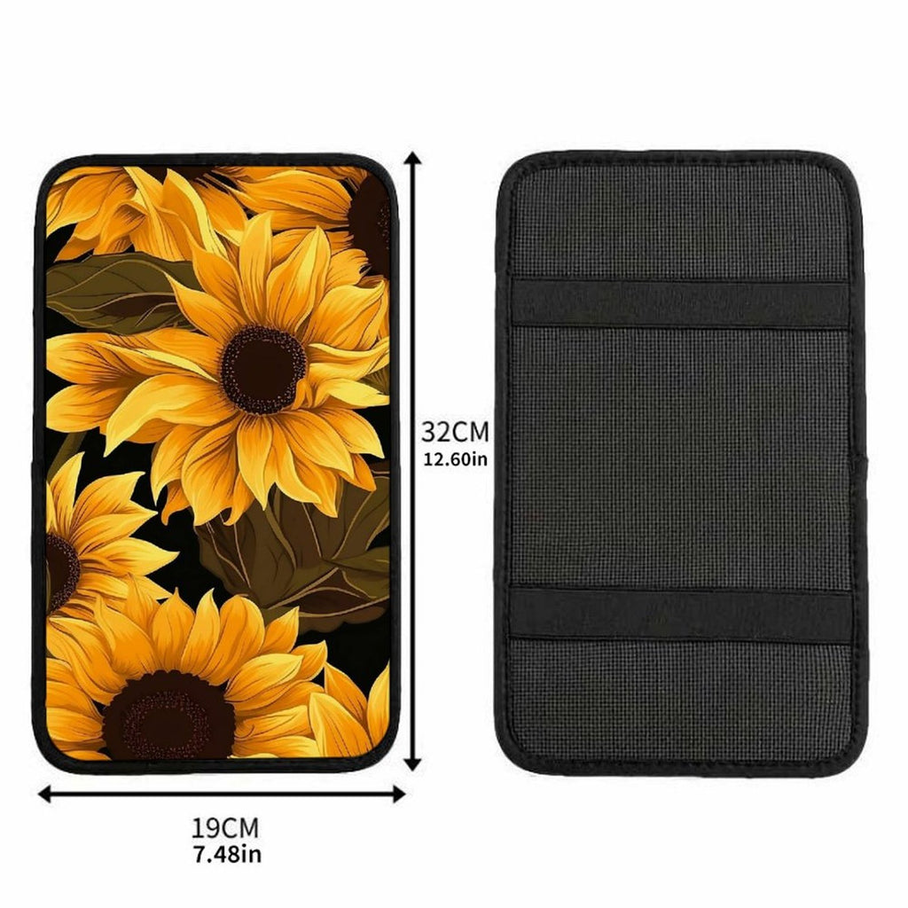 Sunflower Car Seat Belt Pad – Soft Shoulder Strap Cover, 32x19cm Universal Seatbelt Cushion with Floral Summer Design