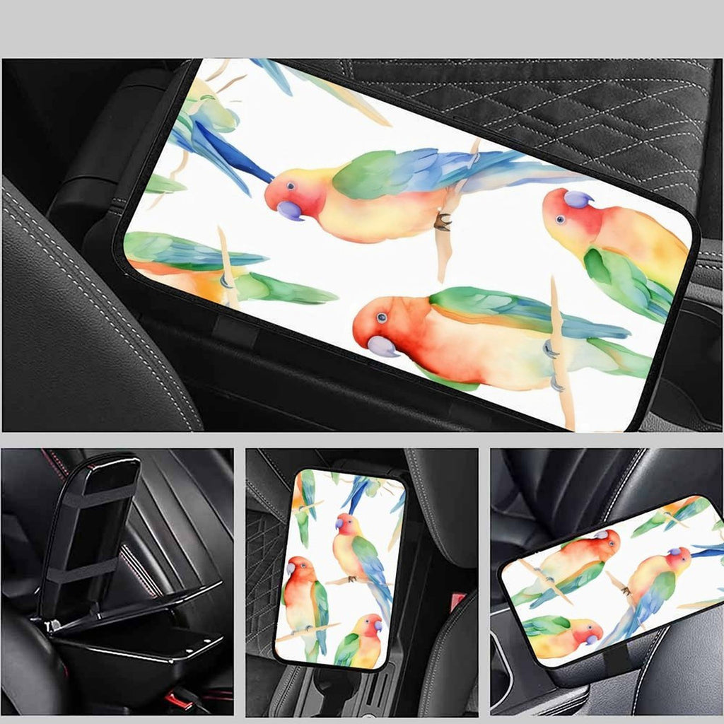 Tropical Parrot Car Seat Gap Organizer, Anti-Slip Storage Pocket 32x19cm