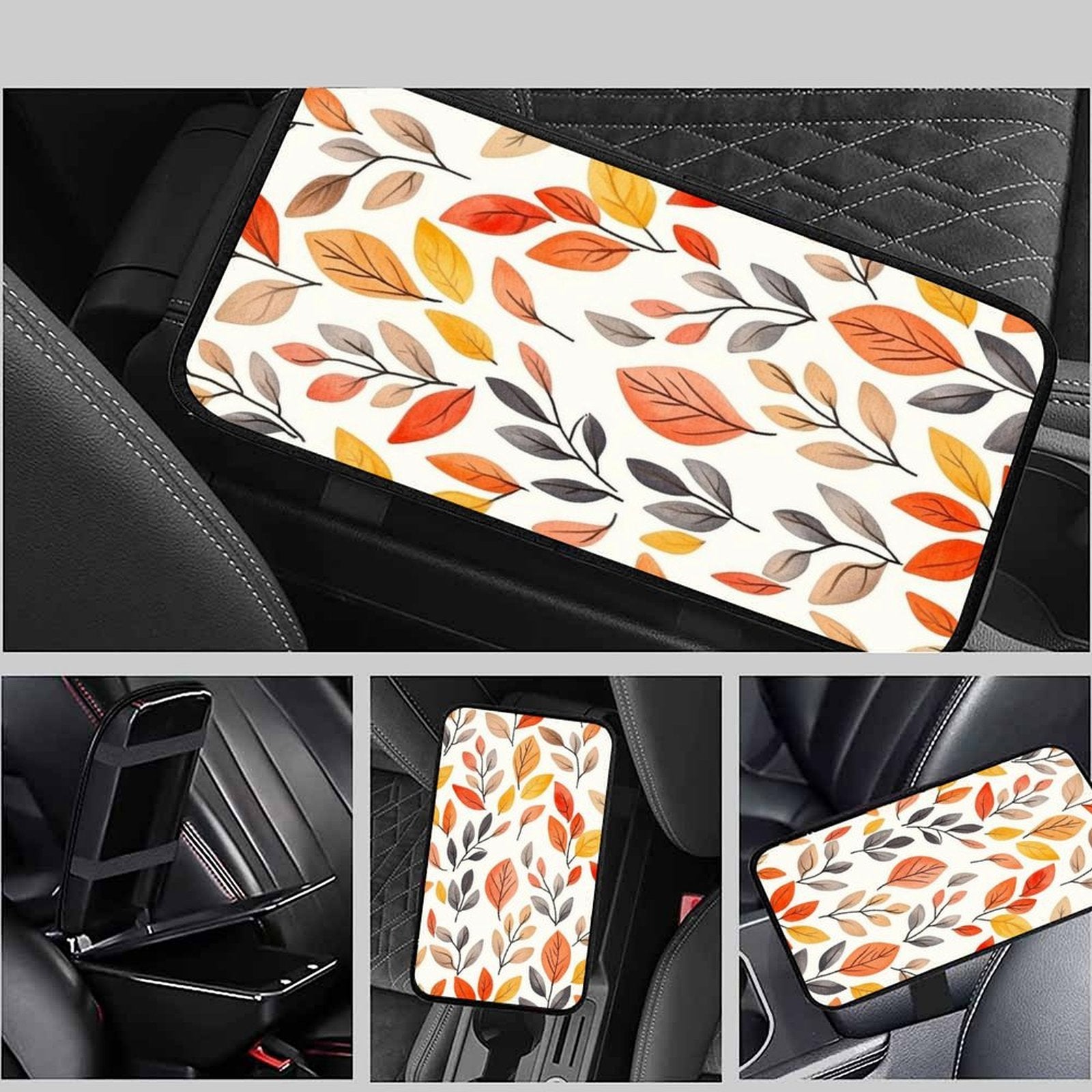 Autumn Leaf Car Seat Gap Organizer, Anti-Slip Storage Pocket 32x19cm