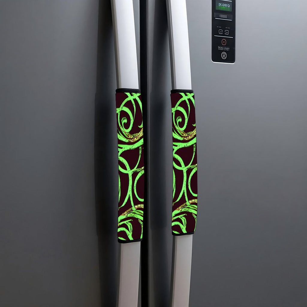 Universal Seat Belt Pad, Soft Shoulder Strap Cover Cushion, Neon Green Tribal Pattern, Comfort Protector for Car Seatbelt, Bag Strap