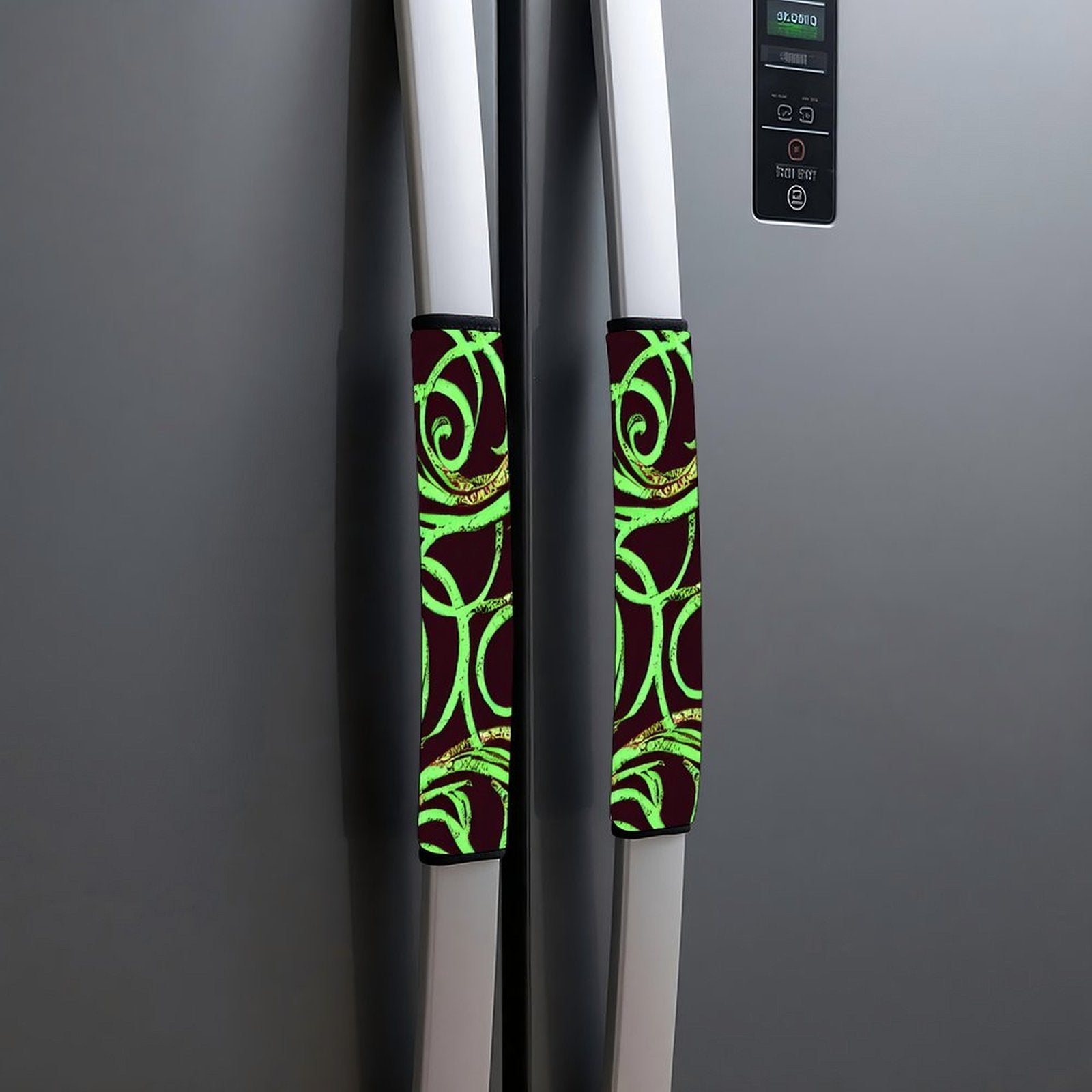 Universal Seat Belt Pad, Soft Shoulder Strap Cover Cushion, Neon Green Tribal Pattern, Comfort Protector for Car Seatbelt, Bag Strap