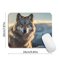 Wild Wolf Mouse Pad, Wildlife Animal Desk Mouse Mat, Anti-Slip Rubber Base, Smooth Tracking Gaming Mousepad 7.87×9.45in