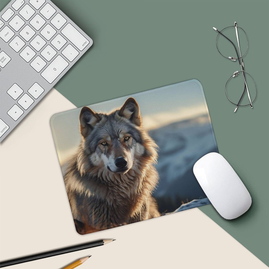 Wild Wolf Mouse Pad, Wildlife Animal Desk Mouse Mat, Anti-Slip Rubber Base, Smooth Tracking Gaming Mousepad 7.87×9.45in