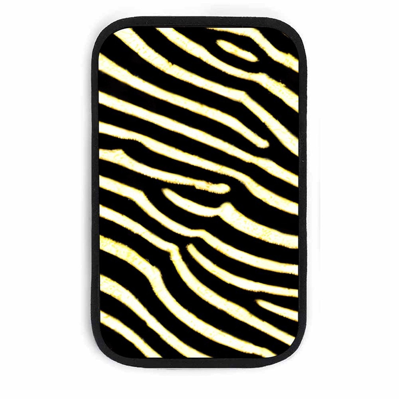 Black and Gold Zebra Pattern Car Armrest Cushion – Bold Console Pad