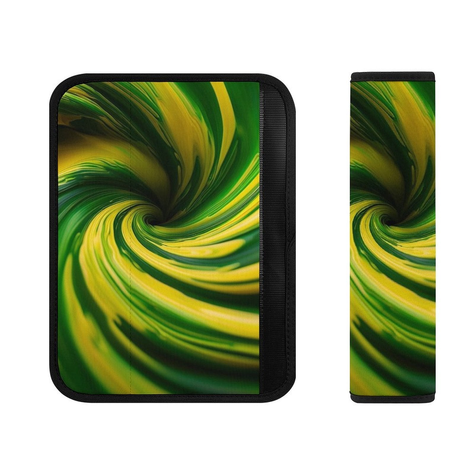 Abstract Green Yellow Handle Cushion Pad, Refrigerator Handle Cover, Seat Belt Shoulder Pad, Soft Grip Protector, Anti Slip Handle Wrap, Home Kitchen Car Accessory, 1pc