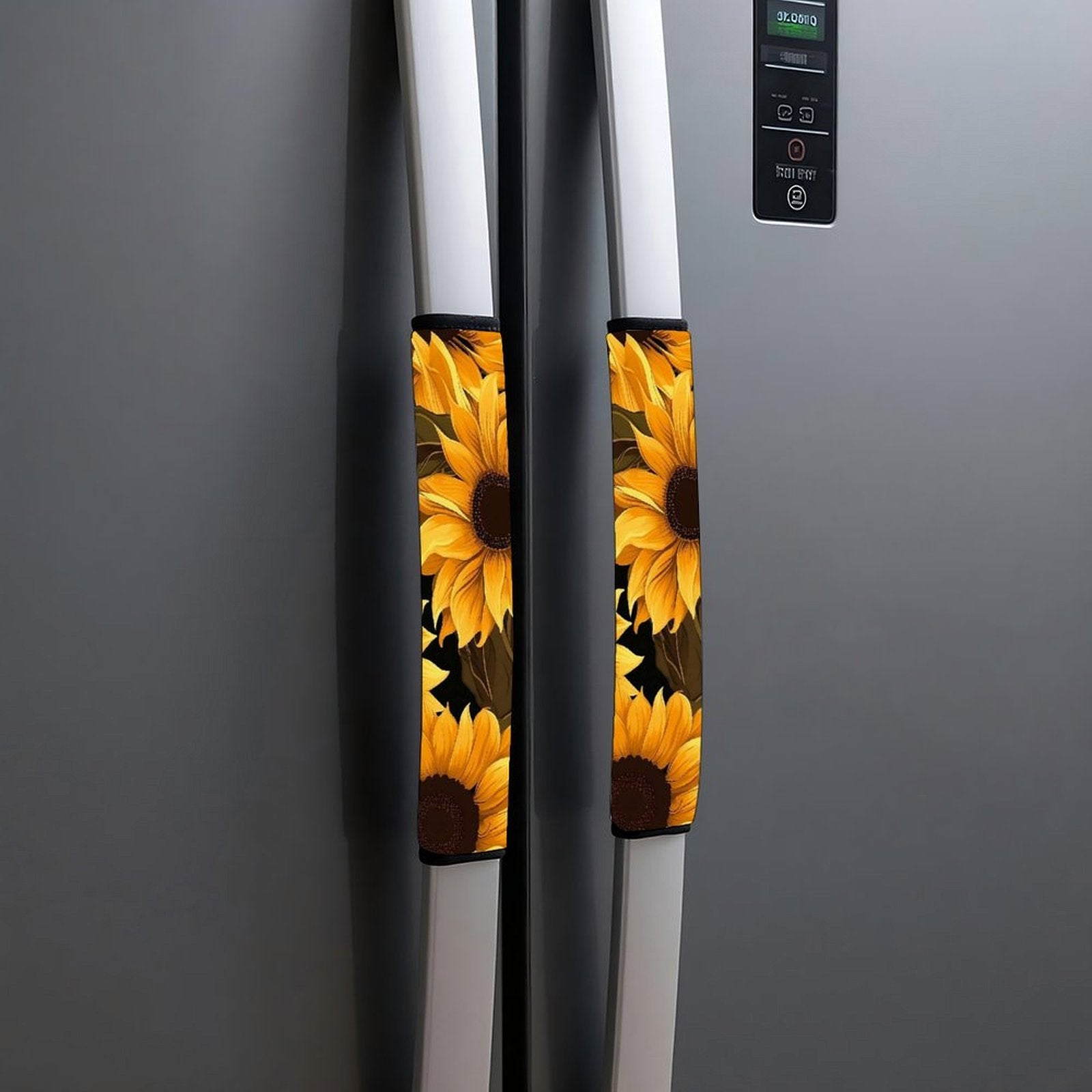 Sunflower Handle Protector Pad, Soft Velcro Refrigerator Handle Cover, Anti-Slip Washable Handle Wrap for Fridge, Seat Belt, Door Handle  Temu产品描述（英文）