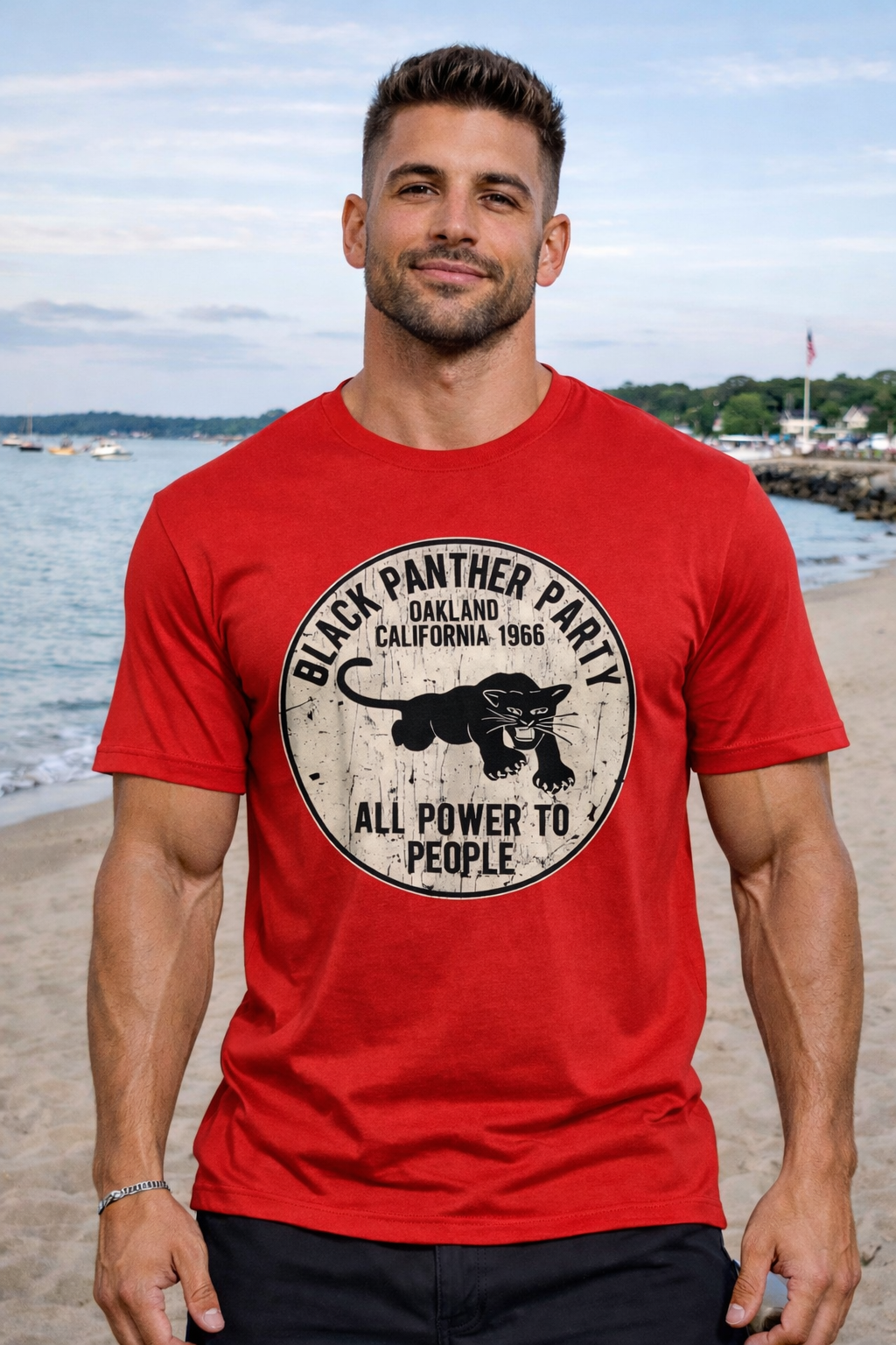 Men’s Graphic T-Shirt Vintage Panther Print | NYC Streetwear Casual Tee | Short Sleeve Crew Neck Top | Summer Everyday Outfit
