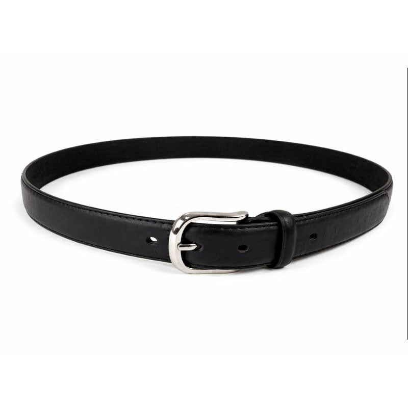 Women’s Black Classic Belt | Silver Buckle | Minimalist Casual Waist Belt