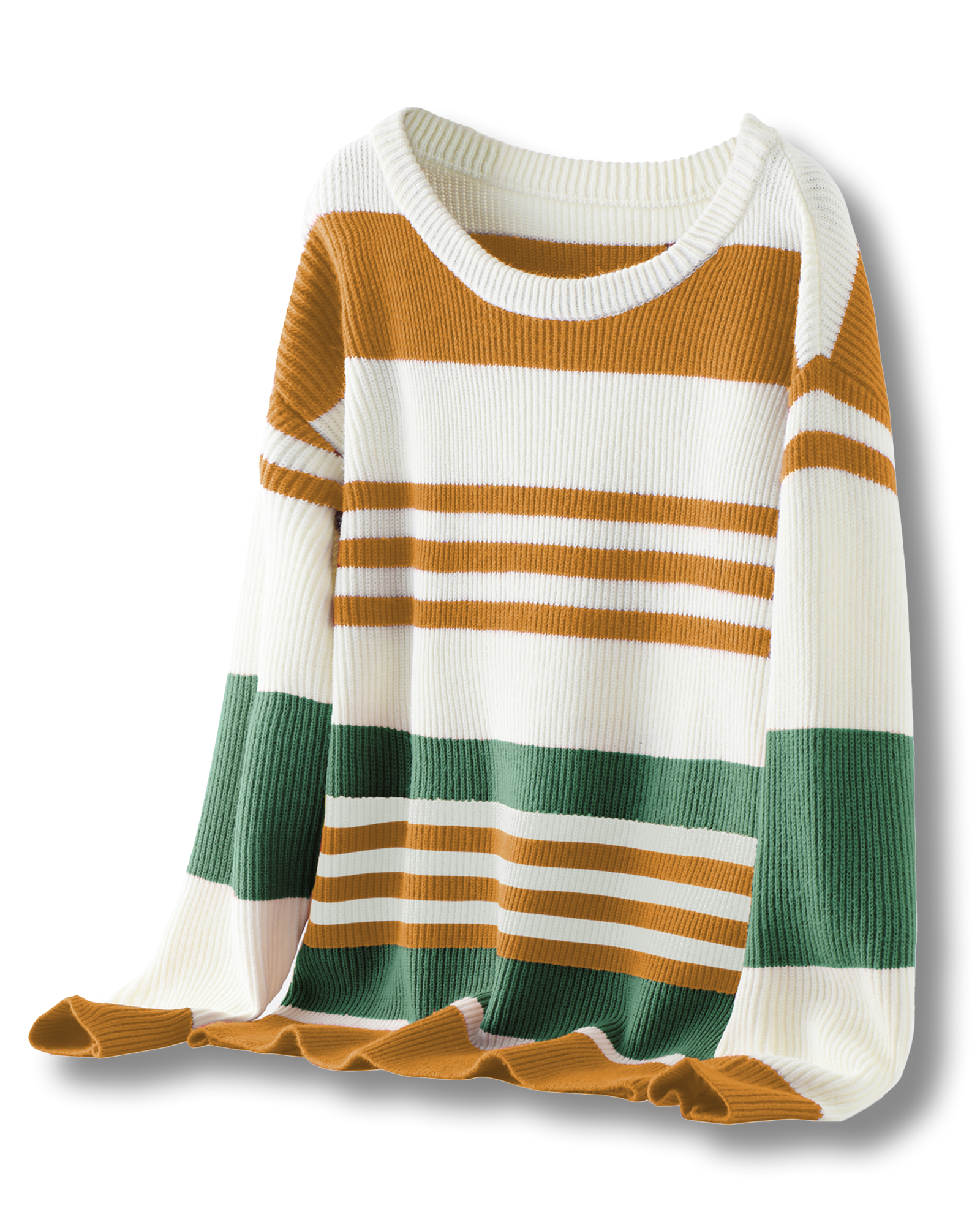 Women’s Vintage Multicolor Striped Knit Pullover | Casual Layering for Fall & Winter | Weekend & Party Wear