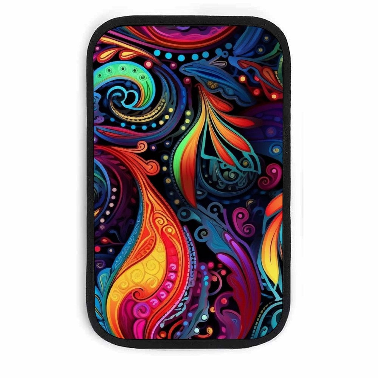 Abstract Colorful Art Car Armrest Cushion – Artistic Console Pad