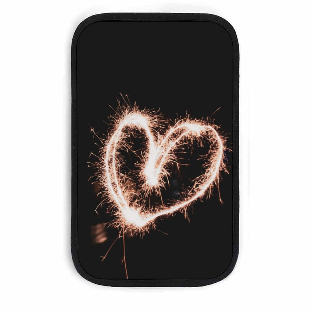 Sparkling Heart Design Car Armrest Cushion – Romantic Console Pad