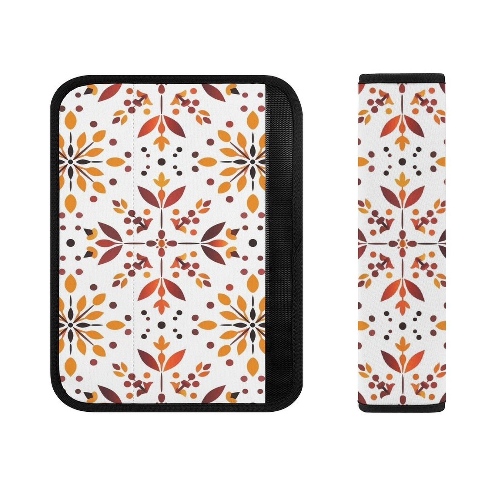 Seat Belt Shoulder Pad Cushion, Soft Strap Cover for Car, Leaf Pattern Polka Dots, Comfort & Neck Protection