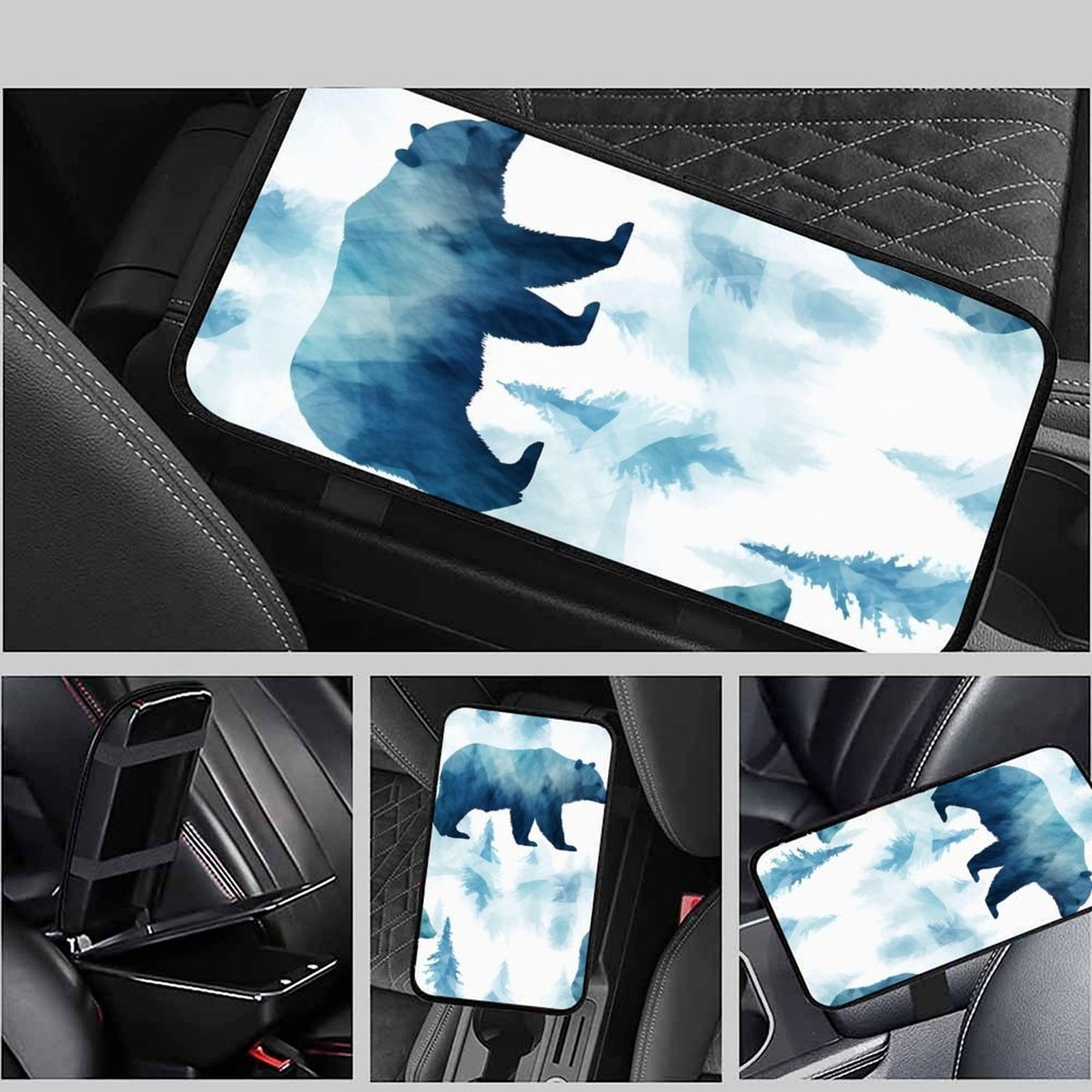 Bear Forest Car Seat Gap Organizer, Anti-Slip Storage Pocket 32x19cm