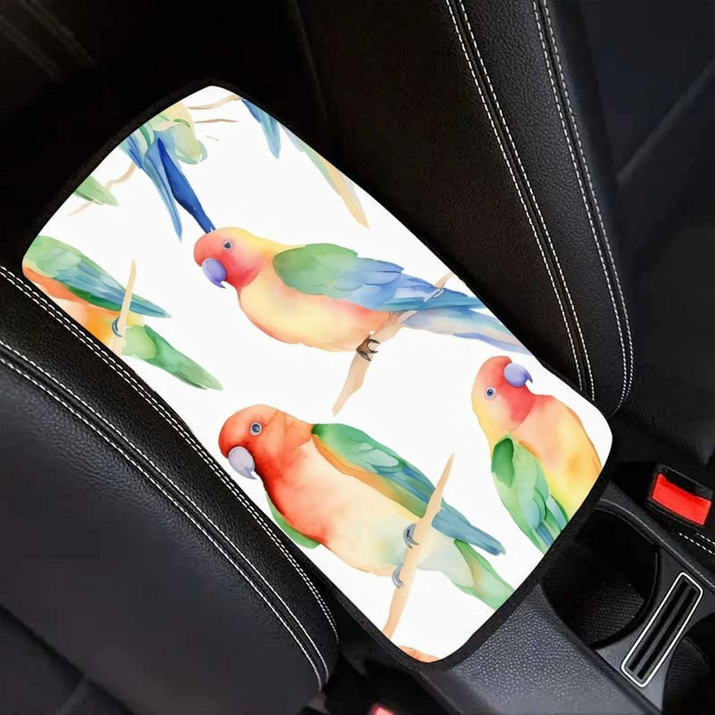 Tropical Parrot Car Seat Gap Organizer, Anti-Slip Storage Pocket 32x19cm